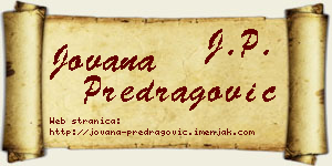 Jovana Predragović vizit kartica
